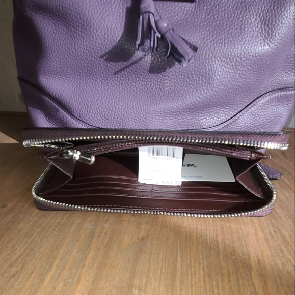 Coach Purple Backpack and Wallet Set